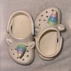 CROCS white unicorn clogs. 🦄